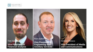 three headshots of three people, one of whom is a vice president of
