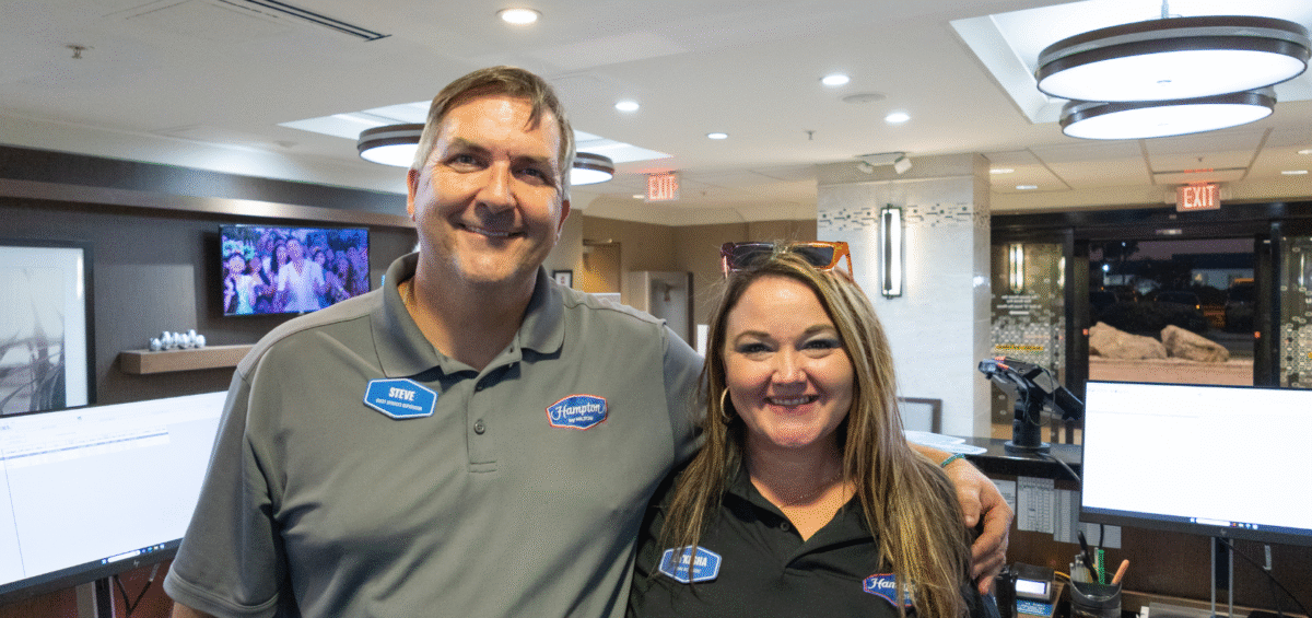 Peer Perspective Front Desk Duo Hampton Inn Jacksonville Beach Oceanfront